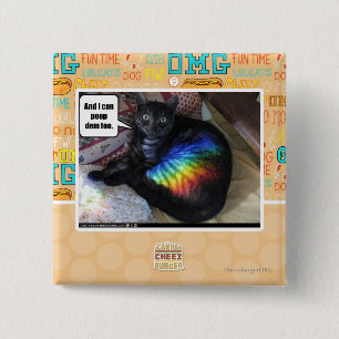 Badge Carré 5 Cm Et je peux aussi le faire taire.