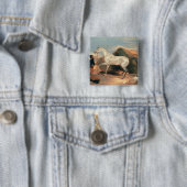 Badge Carré 5 Cm Étalon arabe (En situation)