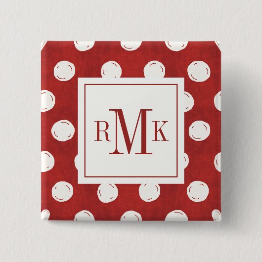 Badge Carré 5 Cm Étape de ferme du monogramme | Otomi (Devant)