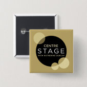 Badge Carré 5 Cm Étape du centre (Devant & derrière)