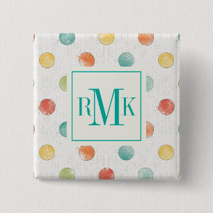 Badge Carré 5 Cm Étape réfléchie de papillons du monogramme  