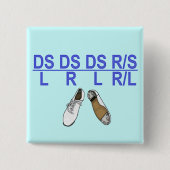 Badge Carré 5 Cm Étape triple obstruante (Devant)