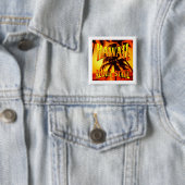 Badge Carré 5 Cm État d'Hawaï Aloha (En situation)