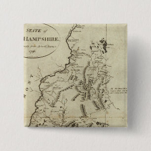 Badge Carré 5 Cm État du New Hampshire 4