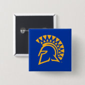 Badge Carré 5 Cm État Spartans de San Jose (Devant & derrière)