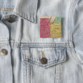 Badge Carré 5 Cm États de l'Ouest avec la carte initiale du Haut-Mi (En situation)