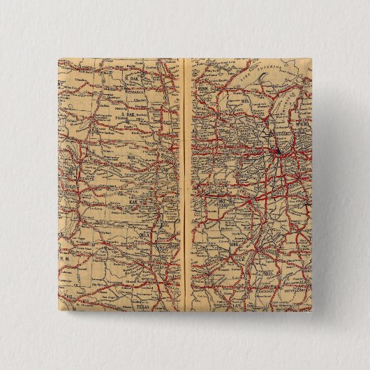 Badge Carré 5 Cm États-Unis 8 (Devant)