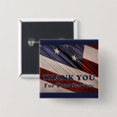 Badge Carré 5 Cm États-Unis Anciens combattants patriotique drapeau (Devant & derrière)