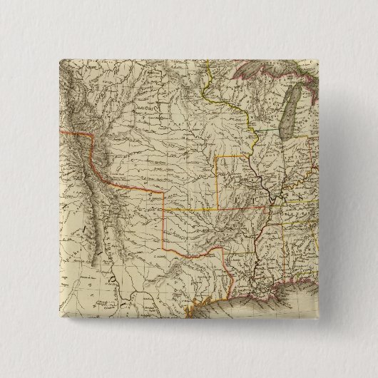Badge Carré 5 Cm États-Unis, Canada (Devant)