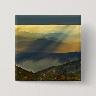 Badge Carré 5 Cm États-Unis, Caroline du Nord, Great Smoky Mountain
