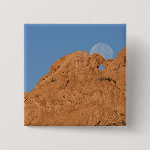 Badge Carré 5 Cm États-Unis, Colorado, Colorado Springs, Garden of