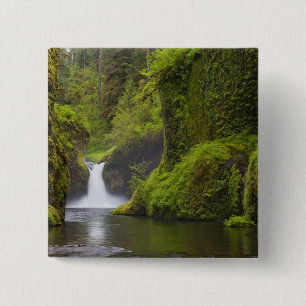 Badge Carré 5 Cm États-Unis, Eagle Creek, Columbia Gorge, Oregon. 3
