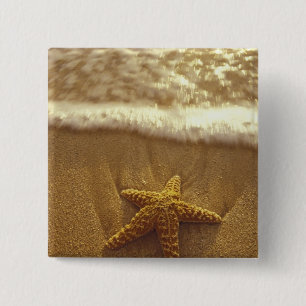 Badge Carré 5 Cm États-Unis, Hawaï, Maui, Maui, Kihei, Étoile de me
