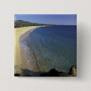 Badge Carré 5 Cm États-Unis, Hawaï, Maui, Maui, Makena Beach,