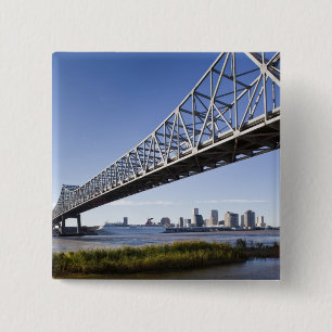 Badge Carré 5 Cm États-Unis, Louisiane, La Nouvelle-Orléans. Toit d