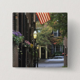 Badge Carré 5 Cm États-Unis, Massachusetts, Boston, Beacon Hill.