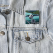 Badge Carré 5 Cm États-Unis, Massachusetts, Gloucester. Dinde dans  (En situation)