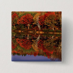 Badge Carré 5 Cm États-Unis, Michigan, Haute Péninsule.Chute