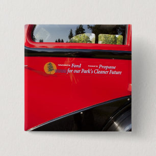 Badge Carré 5 Cm États-Unis, Montana, Glacier National Park, Vintag