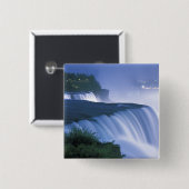Badge Carré 5 Cm États-Unis, New York, Niagara Falls. American Fall (Devant & derrière)