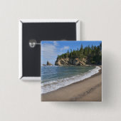 Badge Carré 5 Cm États-Unis, Oregon, littoral (Devant & derrière)