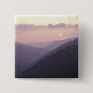 Badge Carré 5 Cm États-Unis, Tennessee. Grandes montagnes fumées 2