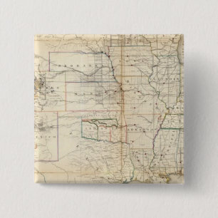 Badge Carré 5 Cm États-Unis, territoires