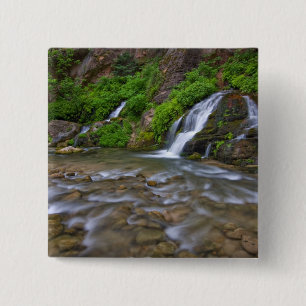 Badge Carré 5 Cm États-Unis, Utah, Zion National Park.  Big Springs