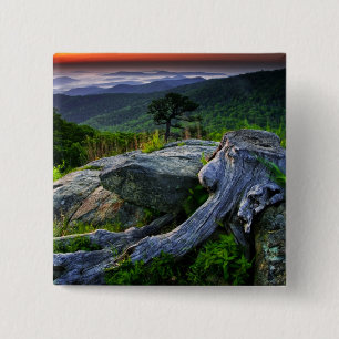 Badge Carré 5 Cm États-Unis, Virginie, Parc national de Shenandoah.