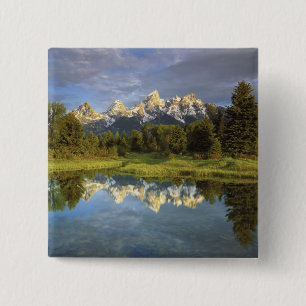 Badge Carré 5 Cm États-Unis, Wyoming, Grand Teton National Park. Gr