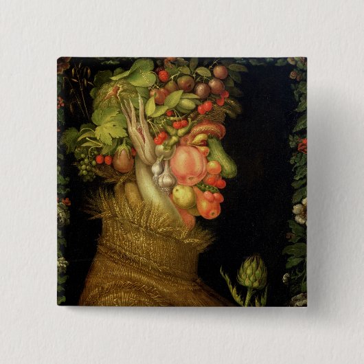 Badge Carré 5 Cm Été, 1573 (Devant)