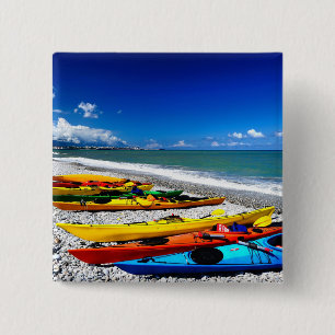 Badge Carré 5 Cm Été Kayaking