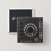 Badge Carré 5 Cm Ether Condenser de professeur Temple's (Devant & derrière)