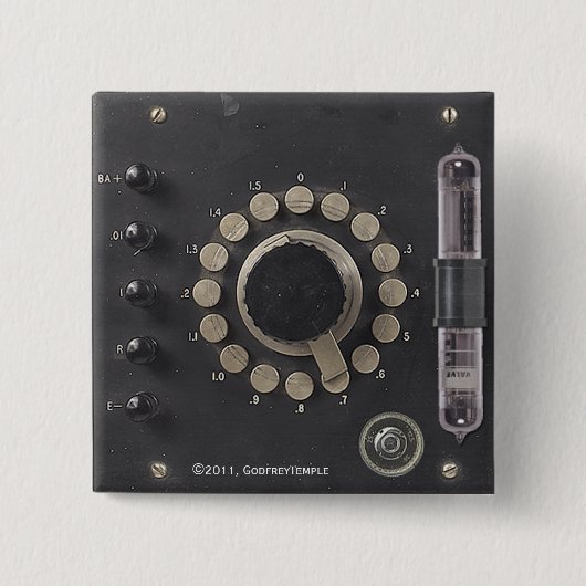 Badge Carré 5 Cm Ether Condenser de professeur Temple's (Devant)