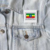 Badge Carré 5 Cm Éthiopie (En situation)