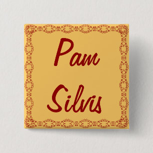 Badge Carré 5 Cm Étiquette/bouton nommés personnalisés/Pin