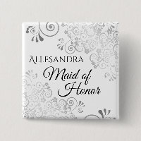 Étiquette de nom de demoiselle d'honneur de mariag