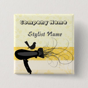 Badge Carré 5 Cm Étiquette de nom de la liste des cheveux de Mockin