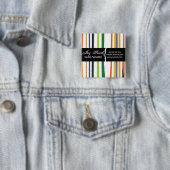Badge Carré 5 Cm Étiquette nommée colorée (En situation)