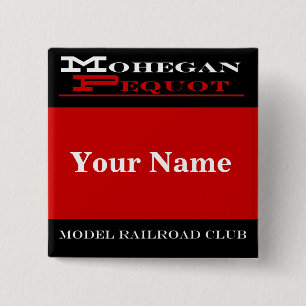 Badge Carré 5 Cm Étiquette nommée de Mohegan Pequot