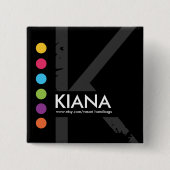 Badge Carré 5 Cm Étiquette nommée moderne (Devant)