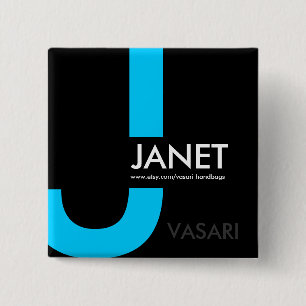 Badge Carré 5 Cm Étiquette nommée moderne