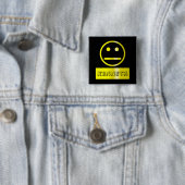 Badge Carré 5 Cm Étiquette vide de nom de visage (En situation)