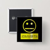 Badge Carré 5 Cm Étiquette vide de nom de visage (Devant & derrière)