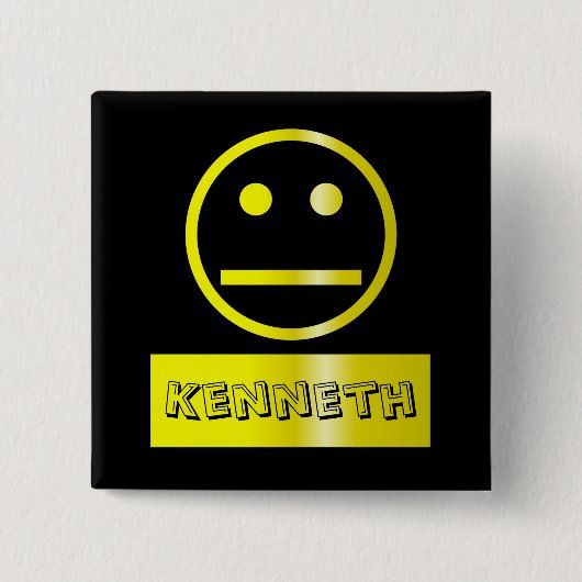 Badge Carré 5 Cm Étiquette vide de nom de visage (Devant)