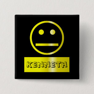 Badge Carré 5 Cm Étiquette vide de nom de visage