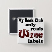 Badge Carré 5 Cm Étiquettes de vin pour club de lecture (Devant & derrière)