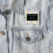 Badge Carré 5 Cm Étoile d'assiduité parfaite (En situation)