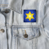 Badge Carré 5 Cm Étoile de David (En situation)