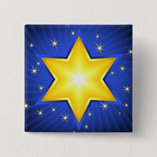 Badge Carré 5 Cm Étoile de David (Devant)